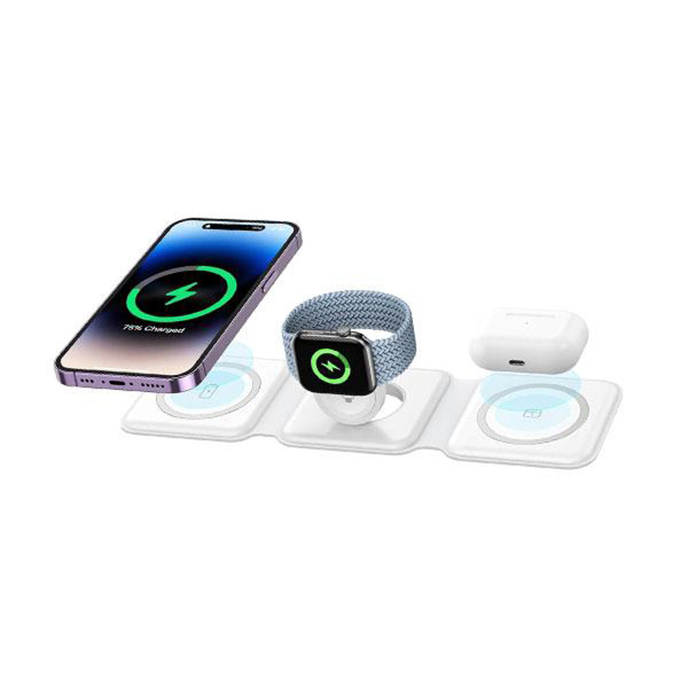 3 in 1 15W Fast Wireless Magnetic Charging Pad