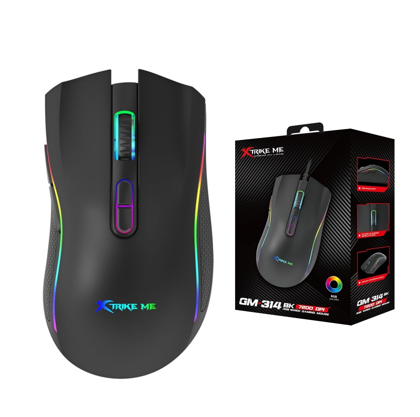 XTRIKE ME GM-314 BK WIRED GAMING MOUSE